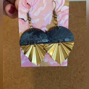 Artisan boho Distressed metal earrings